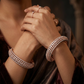Avenue Weave Rose Gold Bangles with Openwork Band Design