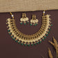 Vintage Lakshmi Border Necklace with Dense Coin Arrangement