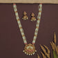 Peacock Connector Beads Long Haara with Lakshmi Pendant Detailing