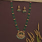 Peacock Connector Beads Long Haara with Lakshmi Pendant Detailing