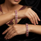 Orchid Trail Rose Gold Bangles with Broad Open Frame Detailing