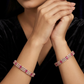 Classic Framework Rose Gold Bangles with Multi Row Surface Design