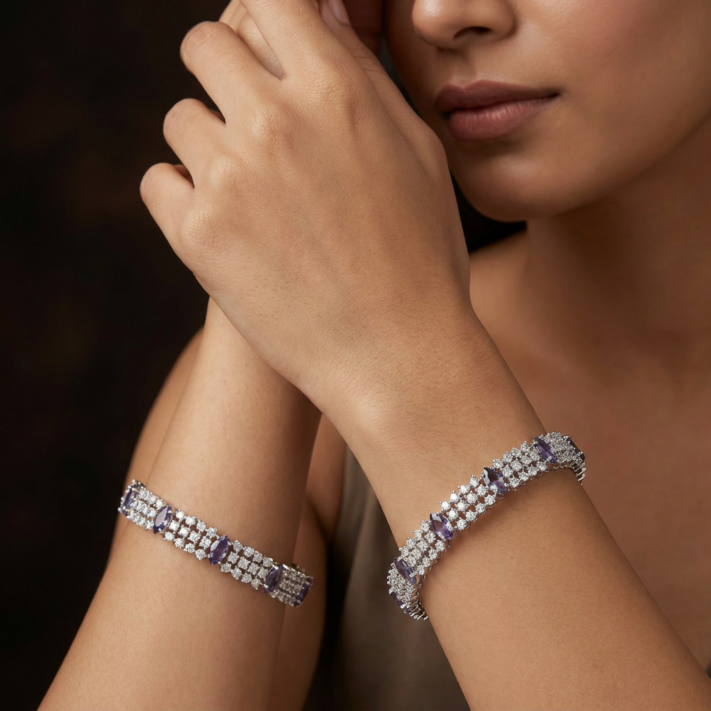 Knotline Gallery Rose Gold Bangles with Refined Border Structure