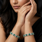 Glowpetal Rhodium Bangles with Intricate Frame Construction