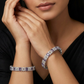 Orchid Bloom Rhodium Bangles with Broad Openwork Profile