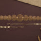 Circular Floral Waist Belt with Hanging Fringe Detailing