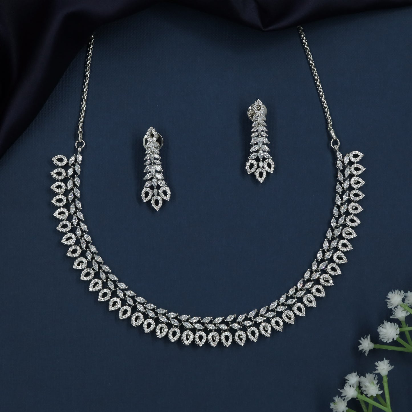 Crystal Dewdrop Elegance Necklace Set
