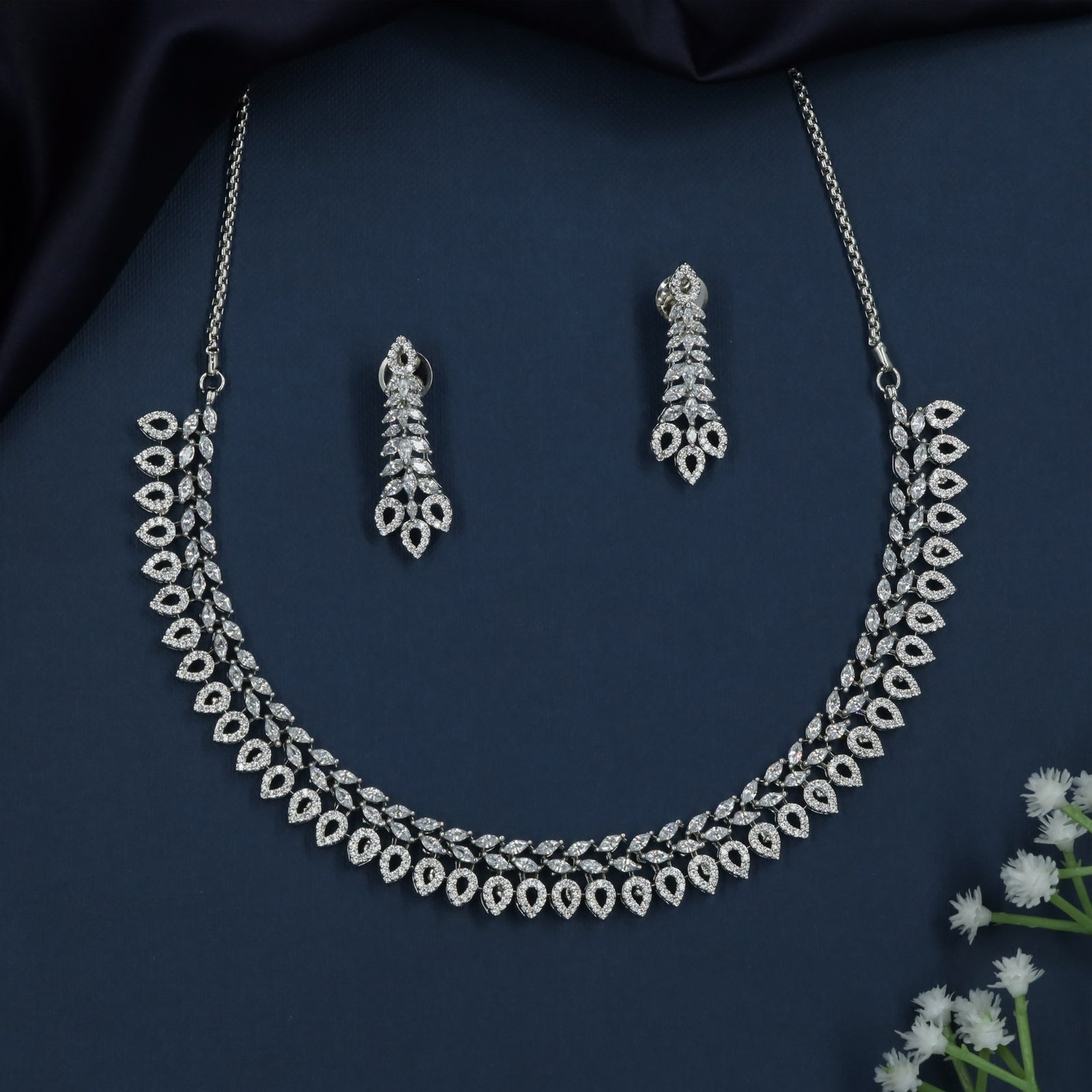 Crystal Dewdrop Elegance Necklace Set