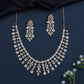 Elegant Hanging Leaf Pattern Necklace for Reception Look