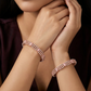 Intergrid Rose Gold Bangles with Decorative Architectural Pattern