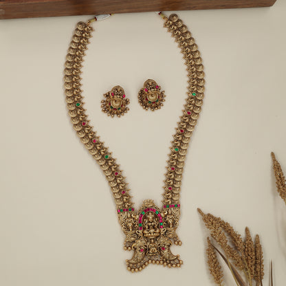Grand Temple Long Haara with Decorative Coin Borders