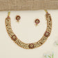 Granule Curve Antique Necklace with Decorative Bead Weaving