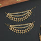 Luxury Side Mati with Cascading Bead Rows and Coin Frames