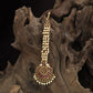 Scroll Wheel Antique Tikka with Textured Pendant Detailing
