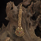 Scroll Wheel Antique Tikka with Textured Pendant Detailing
