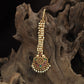 Scroll Wheel Antique Tikka with Textured Pendant Detailing