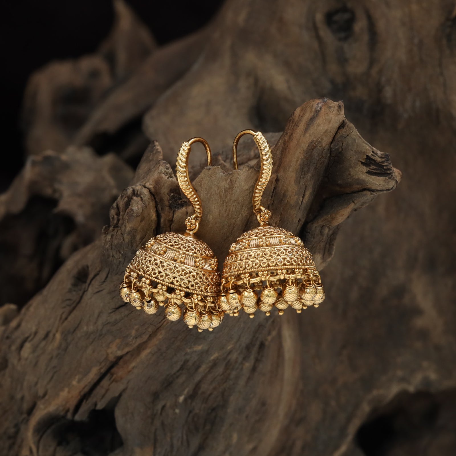 Shrine Curve Antique Jumka showcasing Hanging Orb Clusters