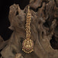 Stone Fringe Antique Tikka with Lakshmi Pendant and Orb Tassels