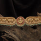 Antique Lakshmi Elephant Dabu Waist Belt with Bead Drops