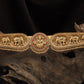Antique Lakshmi Elephant Dabu Waist Belt with Bead Drops