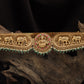 Antique Lakshmi Elephant Dabu Waist Belt with Bead Drops