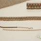 Stonework Arch Antique Waist Belt with Granule Fringe Detailing