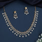 Scalloped Link Necklace with Star Drop Accents