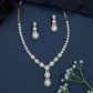 Pearl Drop Necklace with Circular Border Connectors