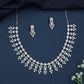Diamond Grid Necklace with Cascading Branch Pattern