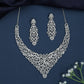 Braided Swirl Necklace with Decorative Floral Accents