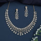Curved Bloom Necklace with Cascading Star Borders