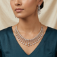 Curved Bloom Necklace with Cascading Star Borders