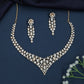 Teardrop Accent Necklace with Floral Cluster Detailing
