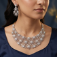 Radiant Disc Necklace with Interwoven Sunburst Layout