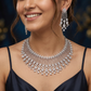 Floral Fringe Necklace with Cascading Drop Curtains