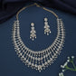 Braided Border Necklace with Hanging Floral Petal Detailing