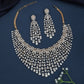 Marquise Floral Necklace with Multi Strand Drop Styling