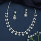 Pearl Drop Necklace with Circular Hanging Accents