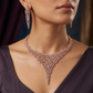 Interlock Weave Necklace with Cascading Border Styling