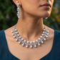 Scalloped Garland Necklace with Hanging Pearl Formation