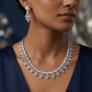 Looped Border Necklace with Cascading Marquise Layout