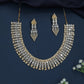 Rectangular Fringe Necklace with Cascading Crystal Borders