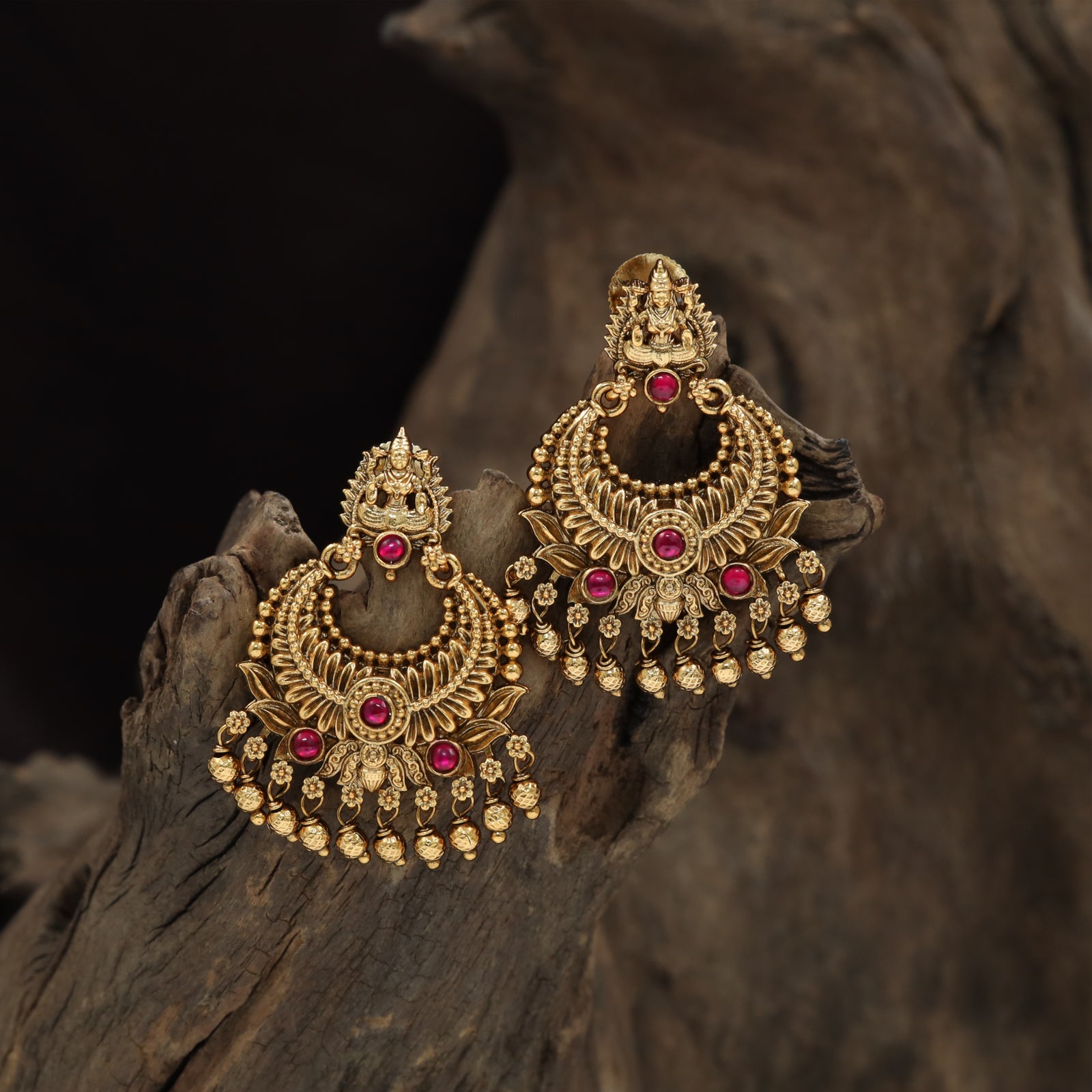 Twilight Lakshmi Antique Hanging with Curved Fringe Drops