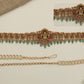 Pendant Shrine Antique Waist Belt with Lakshmi Center and Fringe Drops