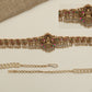 Pendant Shrine Antique Waist Belt with Lakshmi Center and Fringe Drops