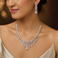 Luxury Vine Border Rhodium Necklace with Graduated Pendant Ends