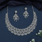 Vine Curve Rhodium Necklace with Decorative Fringe Layout
