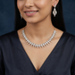 Petal Border Collar GJ Necklace with Symmetrical Drop Layout