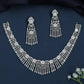 Garland Drape Rhodium Necklace with Cascading Linear Drops