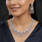 Garland Drape Rhodium Necklace with Cascading Linear Drops